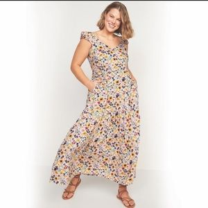 Old Navy Fit and Flare tiered maxi dress, NWT